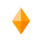 Small Orange Diamond emoji on Emojidex